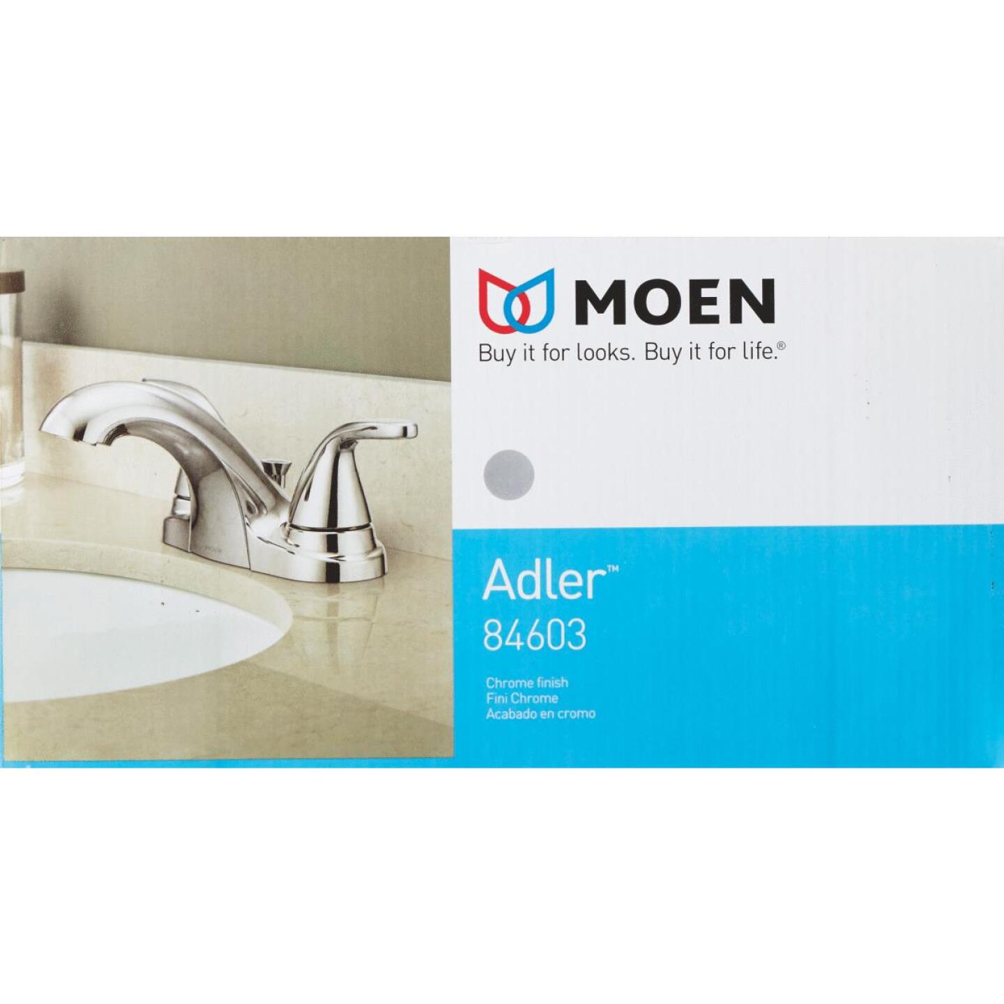 Moen Adler Chrome 2 Handle Lever4 In Centerset Bathroom Faucet