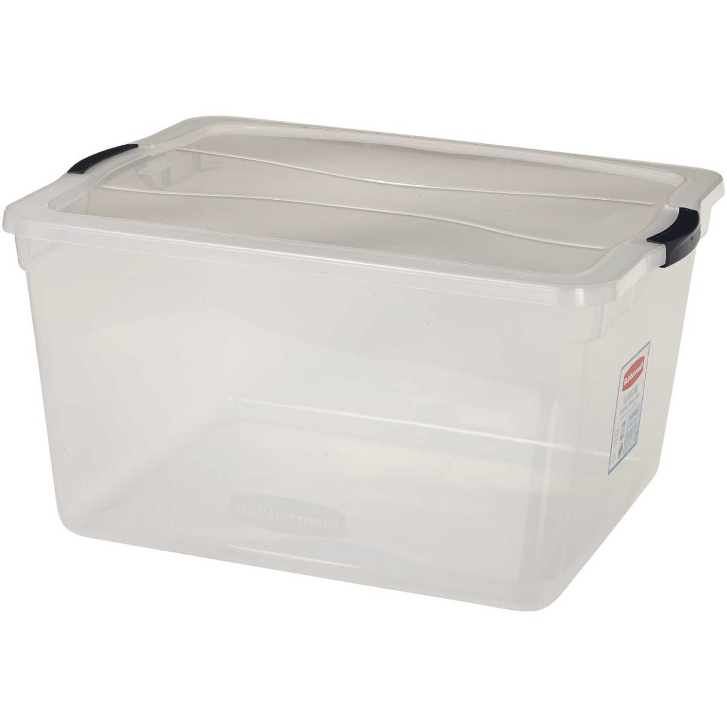 Rubbermaid Cleverstore (6) 30 qt. and (12) 6 qt. Plastic Storage Tote Container, Clear